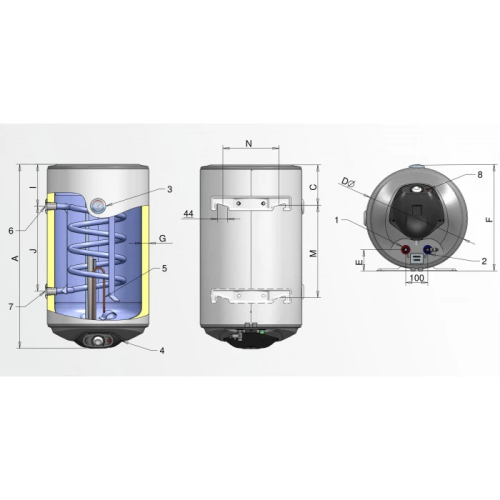 Водонагрівач ELDOM Thermo 100TRG