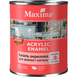 Фарба-емаль акрилова Maxima для дерева та металу антрацит шовковисто матова 0,75 л