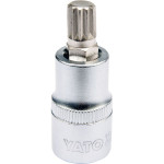 Головка торцева до квадрату 1/2" YATO з насадкою "SPLINE" M10, L= 55 мм