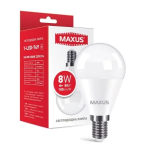 Лампа світлодіодна MAXUS 1-LED-749 G45 8W 3000K 220V E14 (1-LED-749)