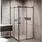 Душова кабіна Weston WKS7 900*900 чорний профіль, матування художнє, ручка кругла